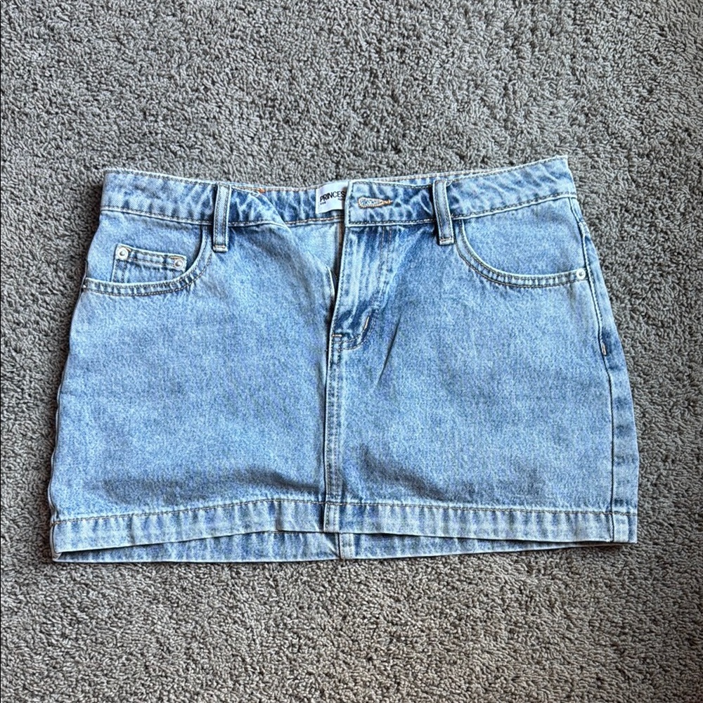 Princess Polly Light Blue Denim Pencil Skirt